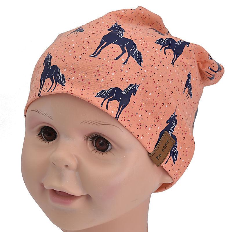 Baby Kids Wendemütze Einhorn orange size 55-57